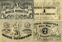CARTAMONETA - LOMBARDO-VENETO - Moneta Patriottica di Venezia  - Serie 1848 - 4 biglietti Gav. 42-44-46-48