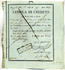 CARTAMONETA - NAPOLI  Cedola di credito, Napoli, 18/08/1809, per 1000 ducati
