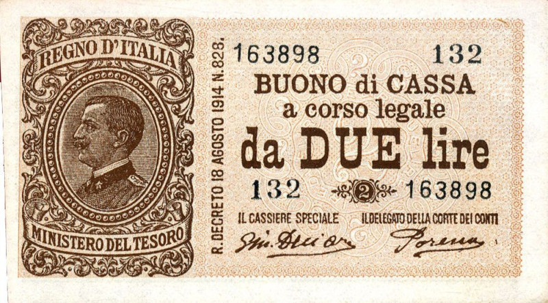 CARTAMONETA - BUONI DI CASSA - Vittorio Emanuele III (1900-1943) - 2 Lire 17/10/...