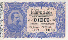 CARTAMONETA - BIGLIETTI DI STATO - Vittorio Emanuele III (1900-1943) - 10 Lire 20/12/1925 - Serie 4191-4560 Alfa 81; Lireuro 17G RR  Maltese/Rosi Bern...
