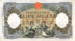 CARTAMONETA - BANCA d'ITALIA - Vittorio Emanuele III (1900-1943) - 1.000 Lire - Rep. Marinare (Aquila) 28/08/1942 Alfa 670; Lireuro 46A RR  Azzolini/U...