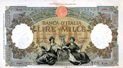CARTAMONETA - BANCA d'ITALIA - Vittorio Emanuele III (1900-1943) - 1.000 Lire - Rep. Marinare (Aquila) 28/11/1942 Alfa 672; Lireuro 46C R  Azzolini/Ur...