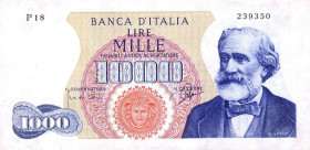 CARTAMONETA - BANCA d'ITALIA - Repubblica Italiana (monetazione in lire) (1946-2001) - 1.000 Lire - Verdi 1° tipo 05/07/1963 Alfa 711; Lireuro 55B RR ...