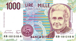 CARTAMONETA - BANCA d'ITALIA - Repubblica Italiana (monetazione in lire) (1946-2001) - 1.000 Lire - Montessori 12/11/1993 Alfa 735sp; Lireuro 64Ba R  ...