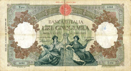 CARTAMONETA - BANCA d'ITALIA - Repubblica Italiana (monetazione in lire) (1946-2001) - 5.000 Lire - Rep. Marinare (medusa) 13/08/1956 Alfa 790; Lireur...
