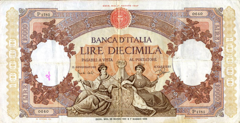 CARTAMONETA - BANCA d'ITALIA - Repubblica Italiana (monetazione in lire) (1946-2...