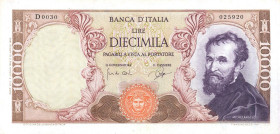 CARTAMONETA - BANCA d'ITALIA - Repubblica Italiana (monetazione in lire) (1946-2001) - 10.000 Lire - Michelangelo 03/07/1962 Alfa 850; Lireuro 74 A   ...