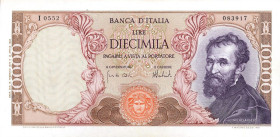 CARTAMONETA - BANCA d'ITALIA - Repubblica Italiana (monetazione in lire) (1946-2001) - 10.000 Lire - Michelangelo 15/02/1973 Alfa 856; Lireuro 74 G   ...
