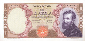 CARTAMONETA - BANCA d'ITALIA - Repubblica Italiana (monetazione in lire) (1946-2001) - 10.000 Lire - Michelangelo 20/05/1966 Alfa 853; Lireuro 74 D   ...
