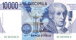 CARTAMONETA - BANCA d'ITALIA - Repubblica Italiana (monetazione in lire) (1946-2001) - 10.000 Lire - Volta 10/09/1992 Numeri verdi   Ciampi/Speziali
