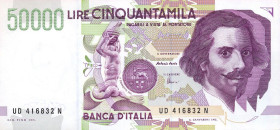 CARTAMONETA - BANCA d'ITALIA - Repubblica Italiana (monetazione in lire) (1946-2001) - 50.000 Lire - Bernini 2° tipo 20/02/1997 Alfa 909; Lireuro 81D ...