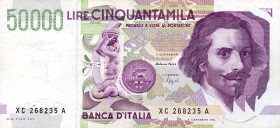 CARTAMONETA - BANCA d'ITALIA - Repubblica Italiana (monetazione in lire) (1946-2001) - 50.000 Lire - Bernini 2° tipo 23/06/1998 Alfa 908sp; Lireuro 81...