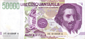 CARTAMONETA - BANCA d'ITALIA - Repubblica Italiana (monetazione in lire) (1946-2001) - 50.000 Lire - Bernini 2° tipo 25/07/2001 Alfa 909Asp; Lireuro 8...