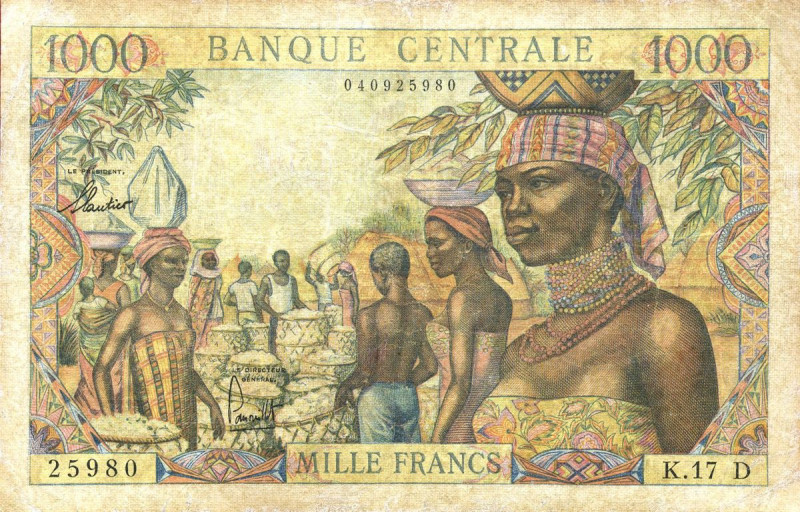 CARTAMONETA ESTERA - AFRICA EQUATORIALE FRANCESCE - Quinta Repubblica (1959) - 1...