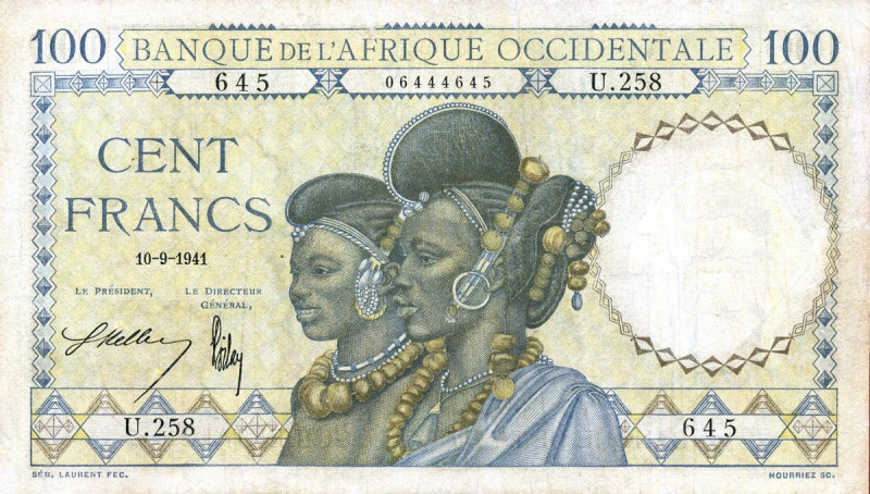 CARTAMONETA ESTERA - AFRICA OCCIDENTALE FRANCESE - Governo di Vichy (1940-1944) ...