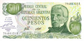 CARTAMONETA ESTERA - ARGENTINA - Repubblica  - 500 Pesos    Con timbro dei tifosi del Napoli per il primo scudetto