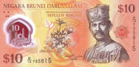 CARTAMONETA ESTERA - BRUNEI - Hassanal Bolkiah (1967) - 10 Ringgit 2011 Pick 37