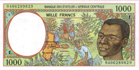 CARTAMONETA ESTERA - CAMERUN - Repubblica  - 1.000 Franchi (1993-99) Pick 202E