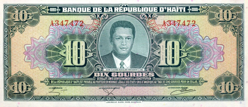 CARTAMONETA ESTERA - HAITI - Repubblica - 10 Gourdes Pick 242

Status: FDS