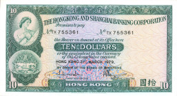 CARTAMONETA ESTERA - HONG KONG - Elisabetta II (1952-2022) - 10 Dollari 31/03/1979