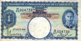 CARTAMONETA ESTERA - MALESIA - Giorgio VI (1936-1952) - Dollaro 01/07/1941