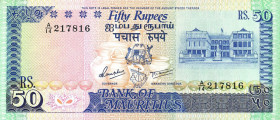 CARTAMONETA ESTERA - MAURITIUS - Elisabetta II (1952-2022) - 50 Rupie (1986) Pick 37   5 biglietti consecutivi