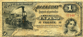 CARTAMONETA ESTERA - PARAGUAY - Repubblica  - Peso 01/01/1886 Pick 145