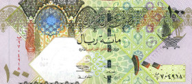 CARTAMONETA ESTERA - QATAR  - 100 Riyals (2003) Pick 24