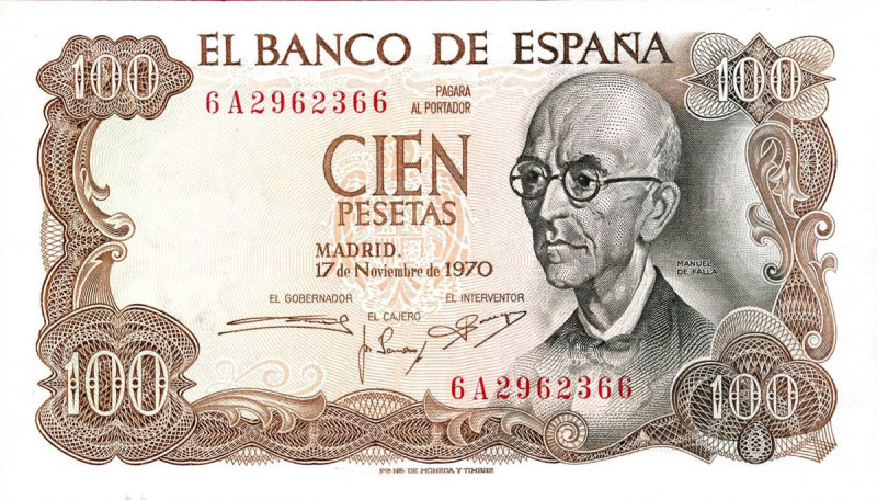 CARTAMONETA ESTERA - SPAGNA - Francesco Franco Caudillo (1939-1975) - 100 Peseta...