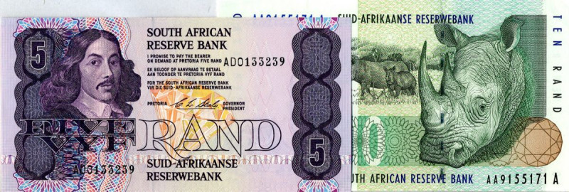 CARTAMONETA ESTERA - SUD AFRICA - Repubblica (1960) - 10 Rand 3 biglietti, in ag...