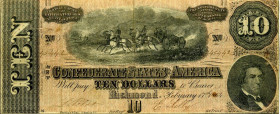 CARTAMONETA ESTERA - U.S.A.  - 10 Dollari 17/02/1864    Richmond Macchiolina