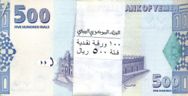 CARTAMONETA ESTERA - YEMEN - Repubblica  - 500 Rials 2001 Pick 31   Mazzetta da 100 biglietti