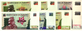 CARTAMONETA ESTERA - ZIMBAWE - Repubblica  - Serie 1994/97    10-20-50-100 dollari 4 biglietti per tipo - Lotto di 16 biglietti