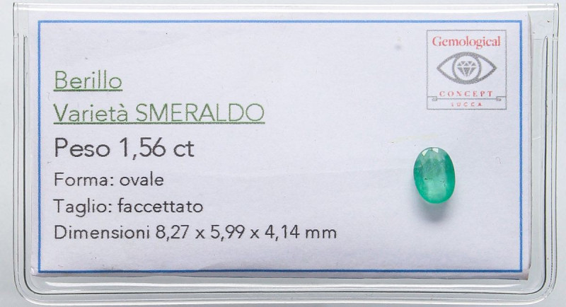 VARIE - Pietre preziose Smeraldo, 1,56 ct, con certificato Gemmological

Statu...