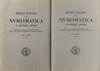 BIBLIOGRAFIA NUMISMATICA - RIVISTE  Rivista Italiana di Numismatica e scienze e affini. Vol. LXXXV, 1983 e LXXXVII 1985    2 volumi