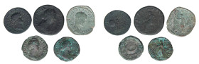 LOTTI - Imperiali  Nerone, Faustina I e II ( 2 diverse), Filippo II - Lotto di 5 monete