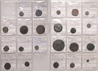 LOTTI - Bizantine  Lotto di 22 monete con cartellino descrittivo del collezionista