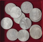 LOTTI - Estere  GERMANIA - 5 marchi 1957-1974, lotto 12 monete diverse per data o zecca
