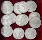 LOTTI - Estere  GERMANIA - 5 marchi, lotto 14 monete