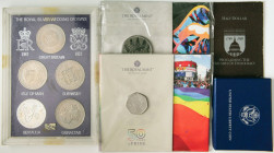 LOTTI - Estere  GRAN BRETAGNA - 5 sterline e 50 pence 2022, in aggiunta serie 1972 Silver Wedding, USA 1/2 dollaro 1986 e 1989 in NI