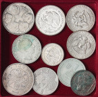 LOTTI - Estere  GRECIA - Messico (2), Olanda, Israele, Spagna, USA (2), San Marino, Yugoslavia - Lotto di 10 monete in AG