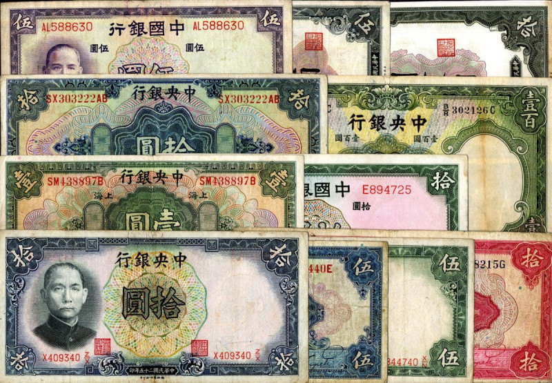 LOTTI - Cartamoneta-Estera CINA - Lotto di 11 biglietti diversi

Status: MB+÷q...