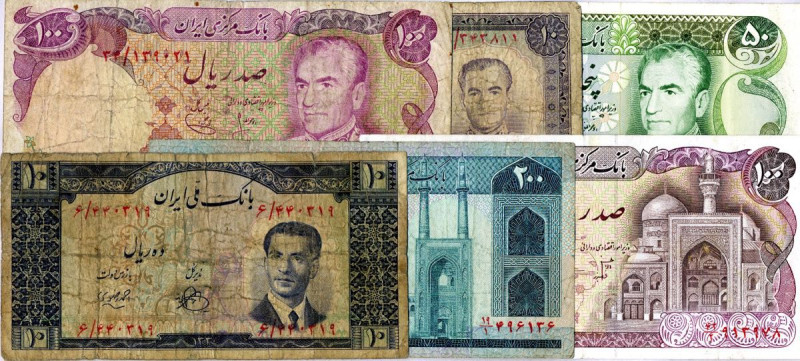 LOTTI - Cartamoneta-Estera IRAN - Lotto di 6 biglietti

Status: MB÷BB