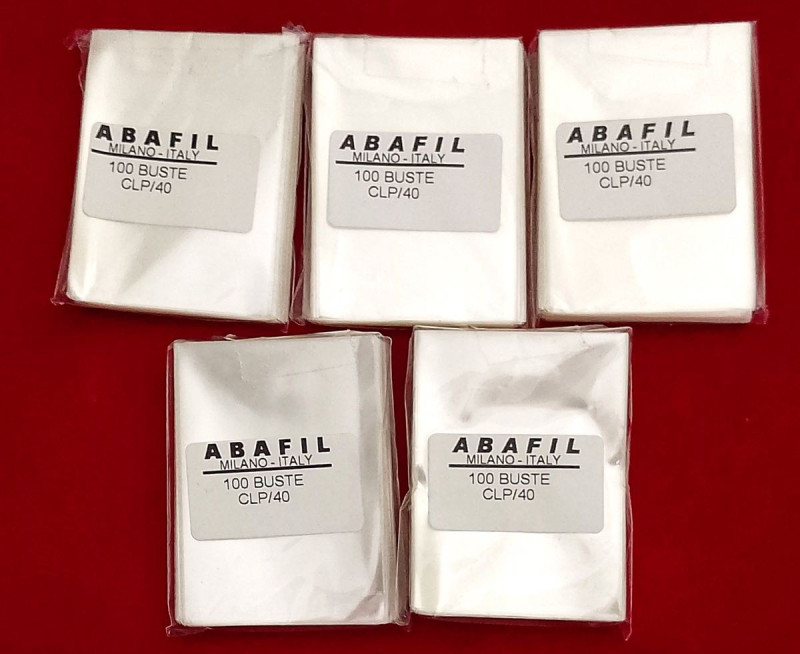 ACCESSORI Bustine Abafil CLP/40, 5 pacchettini da 100 pezzi

Status: Nuovo