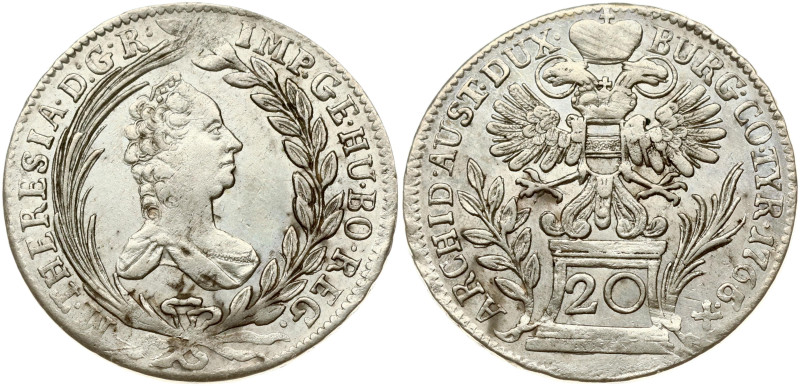 Austria. Maria Theresia (1740-1780). 20 Kreuzer 1765 Vienna. Silver 6.61 g. KM 1...