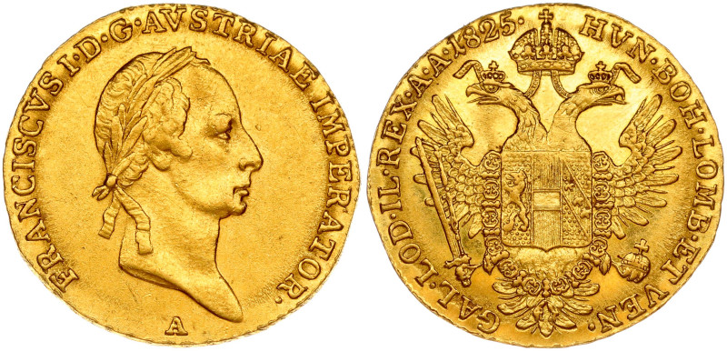 Austria. Franz I (1804-1835). Ducat 1825 A. Gold 3.34 g. KM 2171.