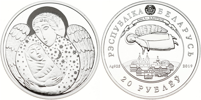 Belarus. 20 Roubles 2019, Day Angel. Mintage 2 999 pcs. Silver .925, 33.26 g. KM...