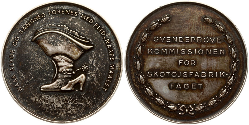 Denmark. Medal 1947 Svedeprove commission for the skotojsfabrik profession. when...