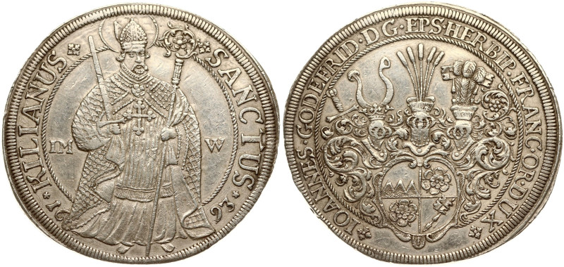 Germany, Würzburg. John Godfried II of Guttenberg (1684-1698). Taler 1693 IMW. S...