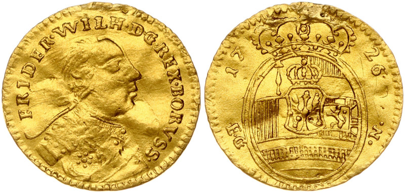 Germany, Prussia. Friedrich Wilhelm I (1713-1740). 1/2 Ducat 1726 EGN. Gold 1.71...